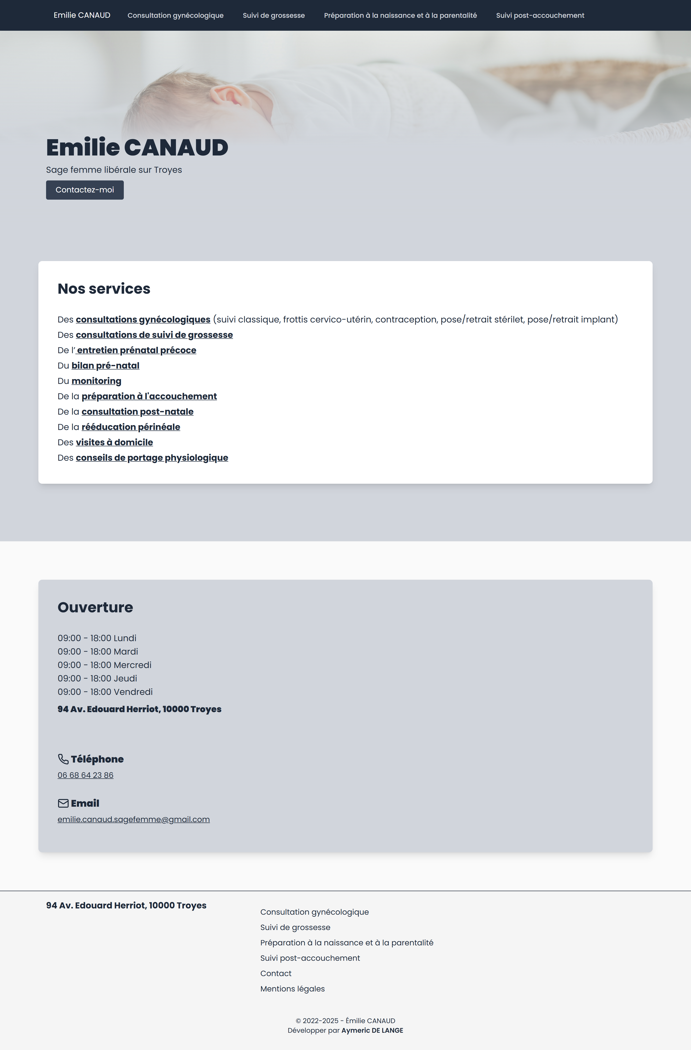 Image du projet Site sage femme