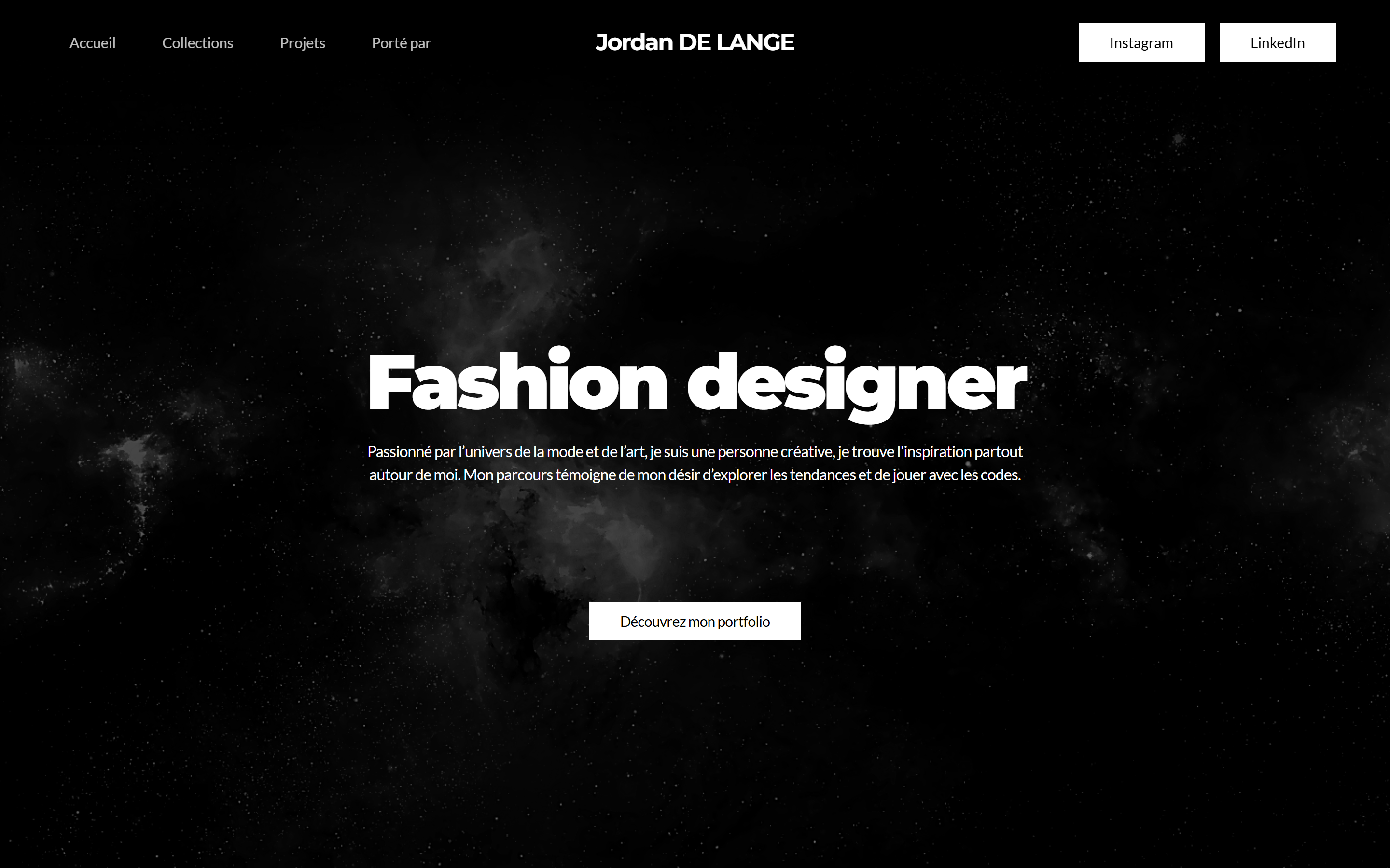 Image du projet Site Portfolio de Jordan DE LANGE