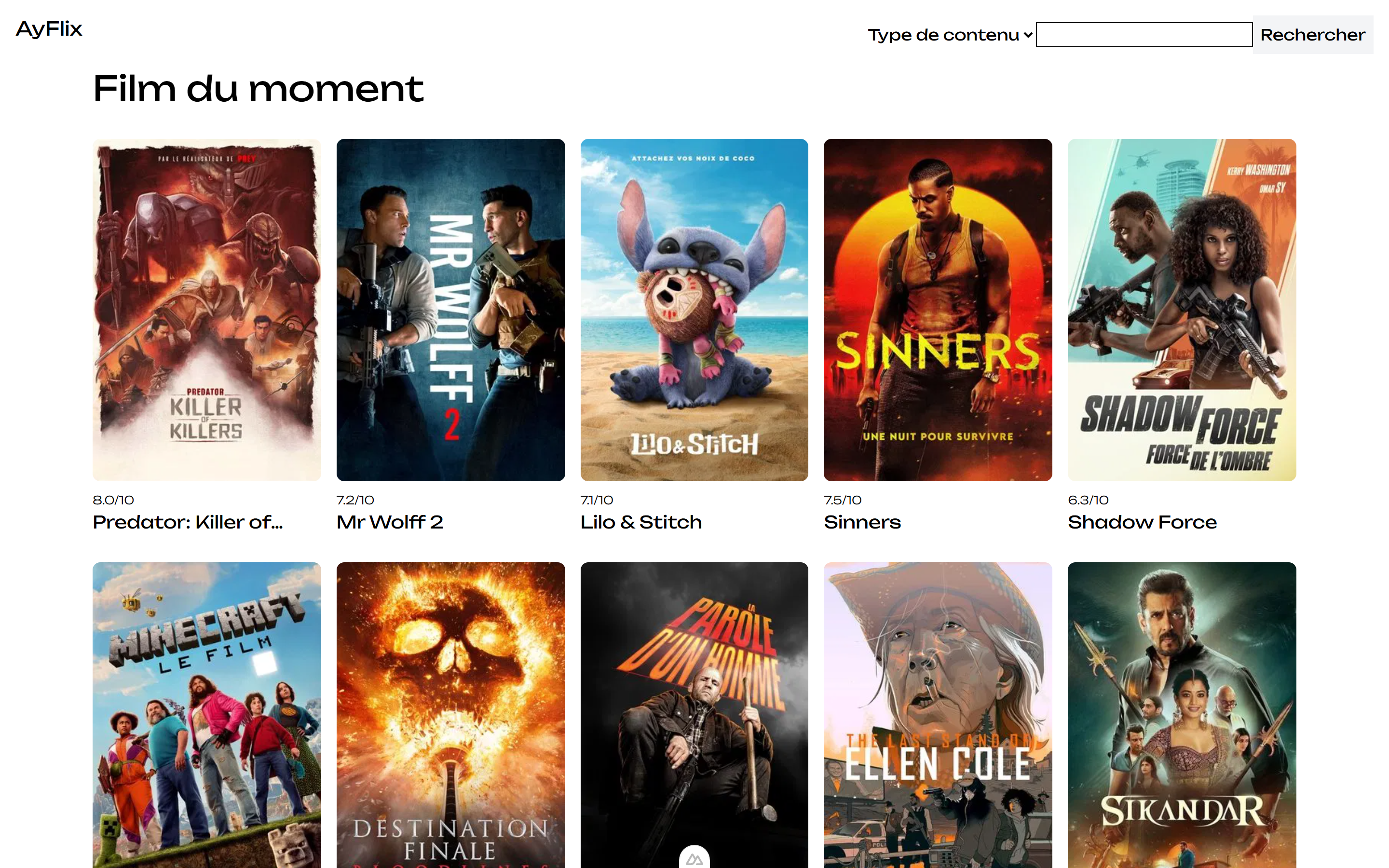 Image du projet Site de recherche de Films et Séries (WIP)