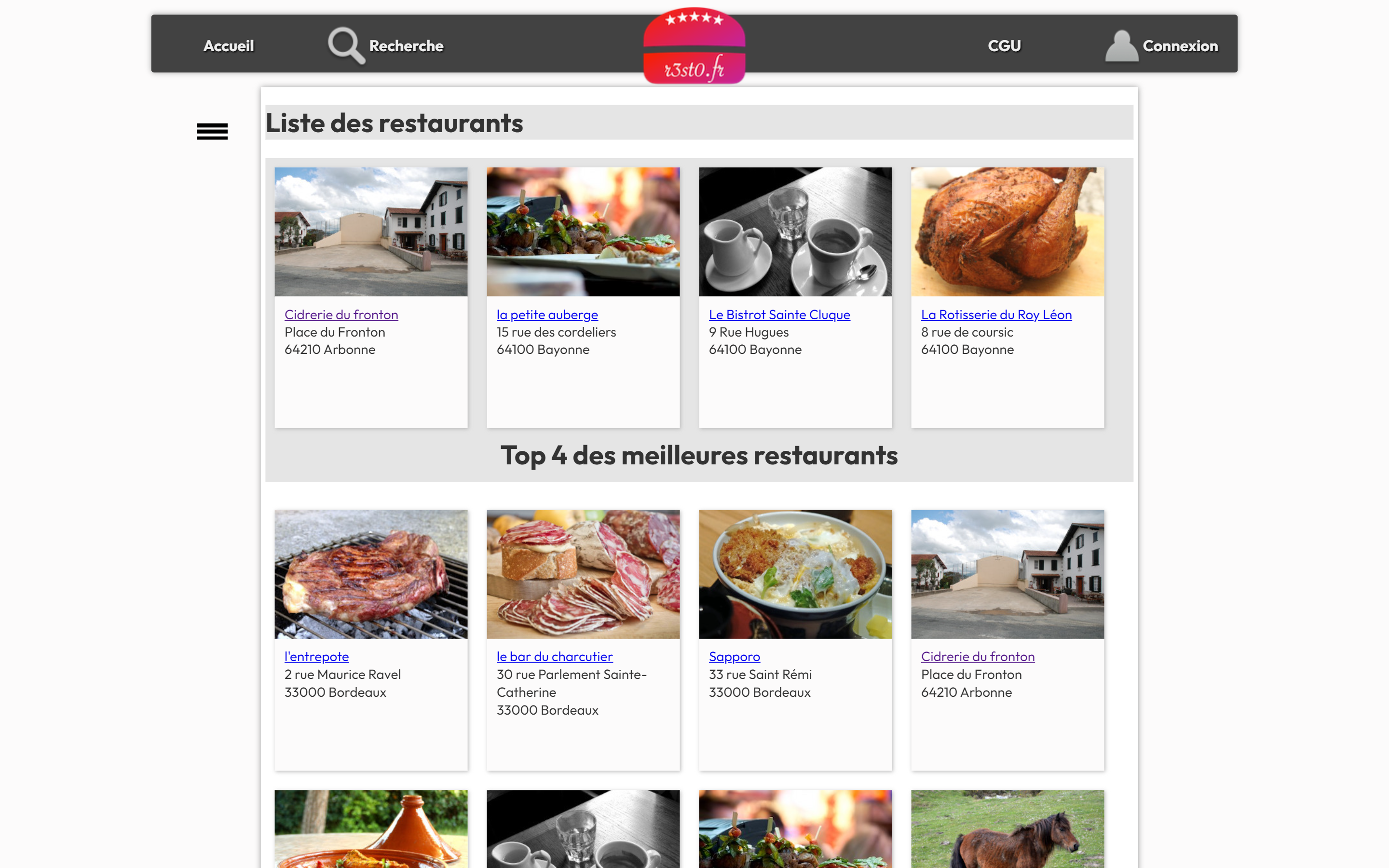 Image du projet Projet ScoreResto