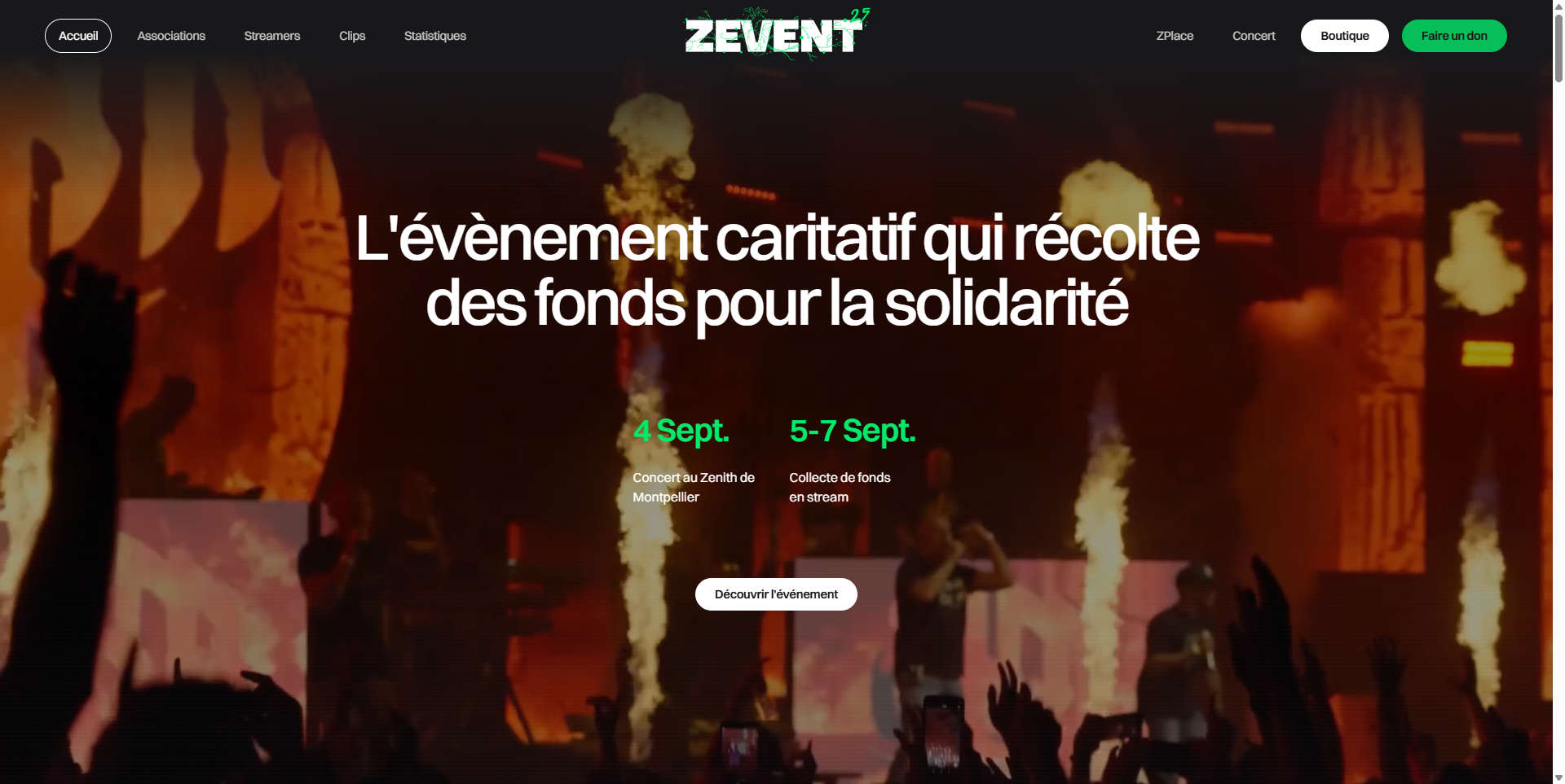 Image du projet Intégration Web ZEvent